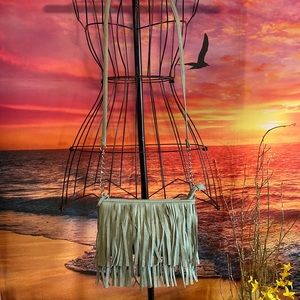 Sage green cross body purse